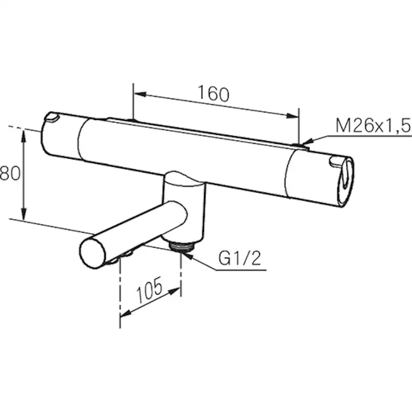 Badkarsblandare Mora Rexx T5
