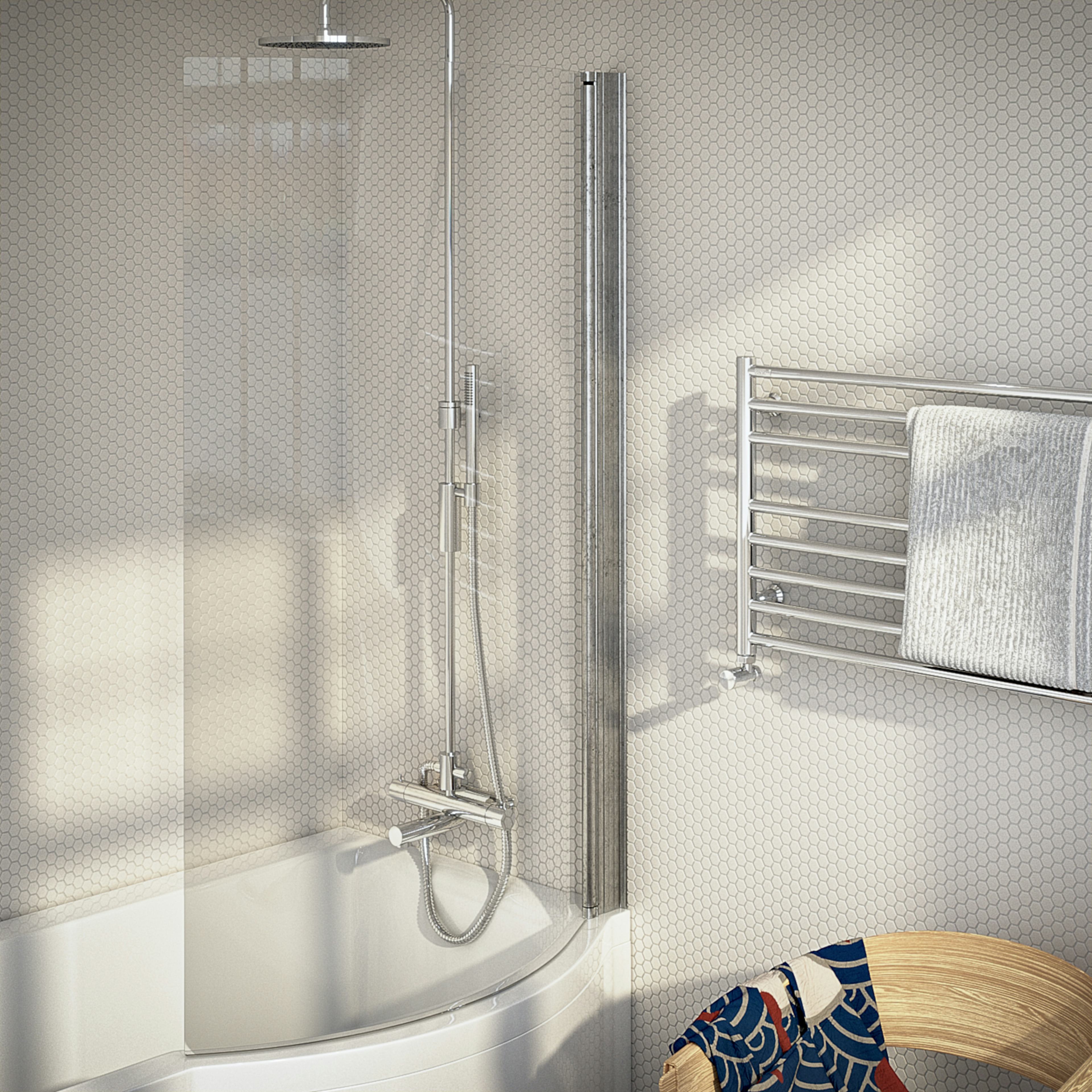 Badkarsvägg Nordhem till Solvik Klarglas