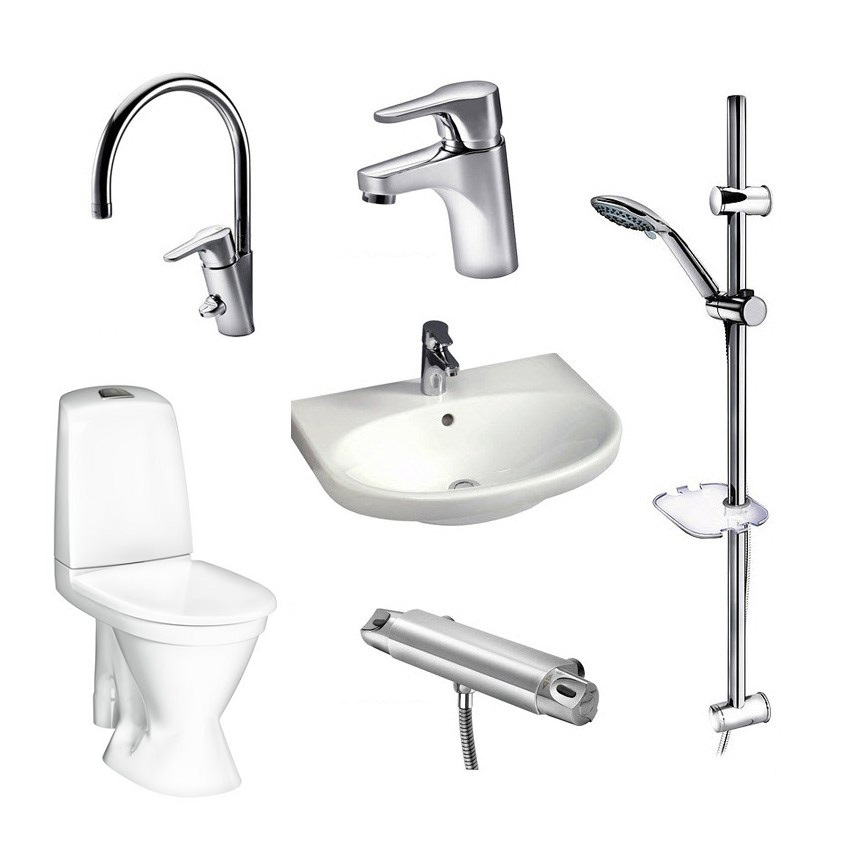 Badrumspaket Gustavsberg Rotpaket 2