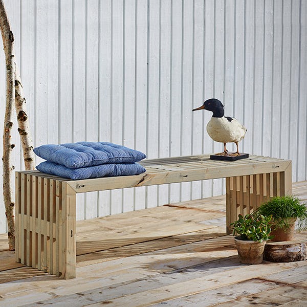 Trädgårdsbänk PLUS Rustik Design 2180 mm