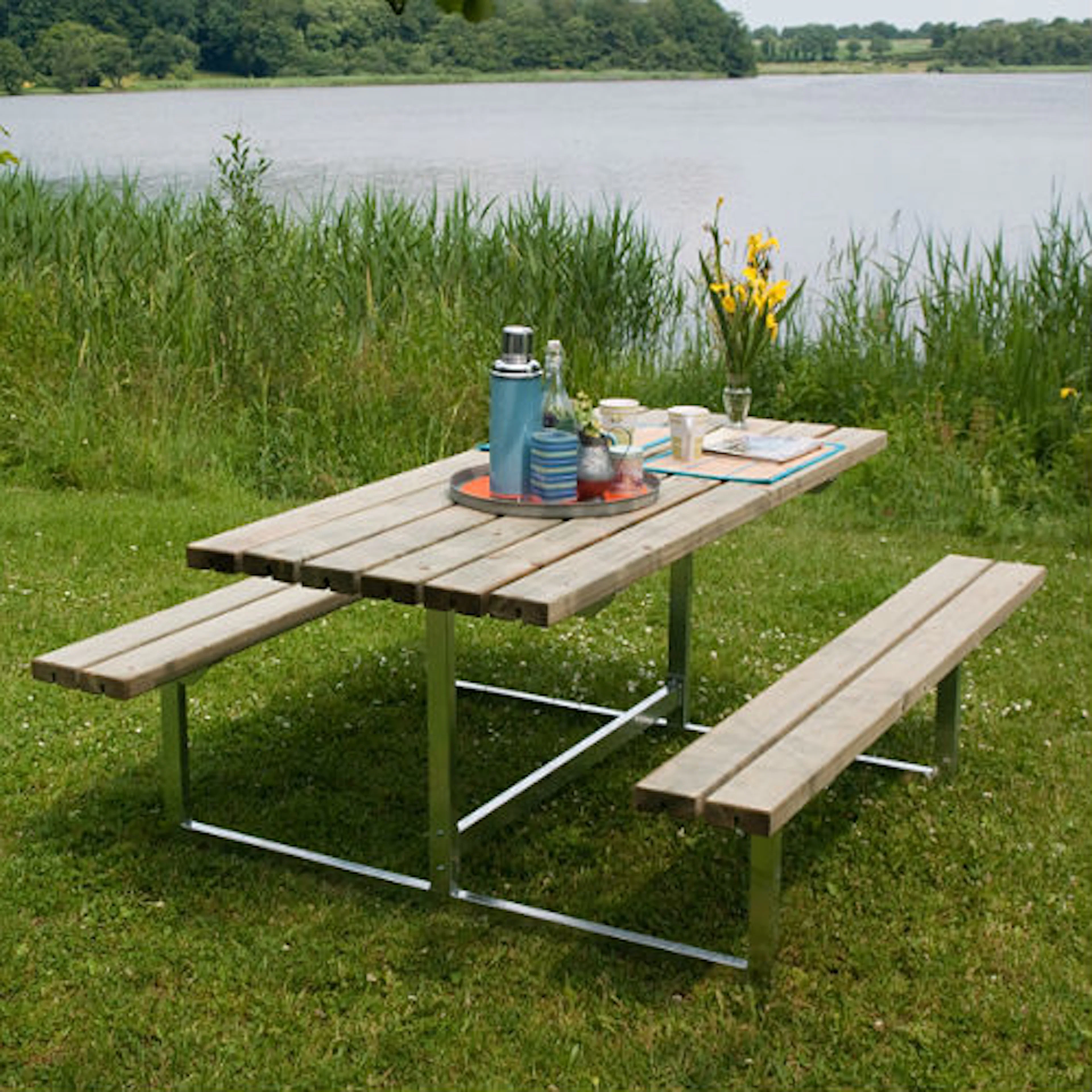 Picknickbord PLUS Basic Tryckimpregnerat Trä Utomhus