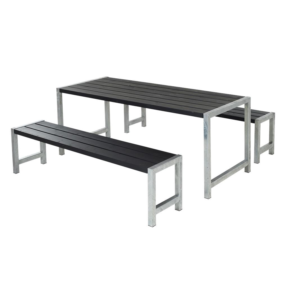 Bänkset Utomhus PLUS Svart