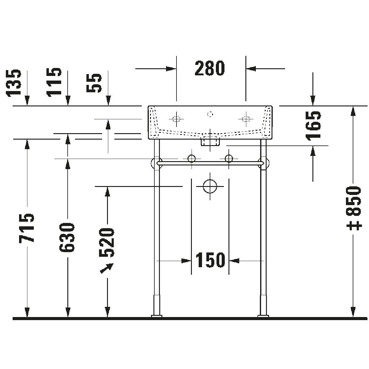 Benställning Duravit till Vero Air
