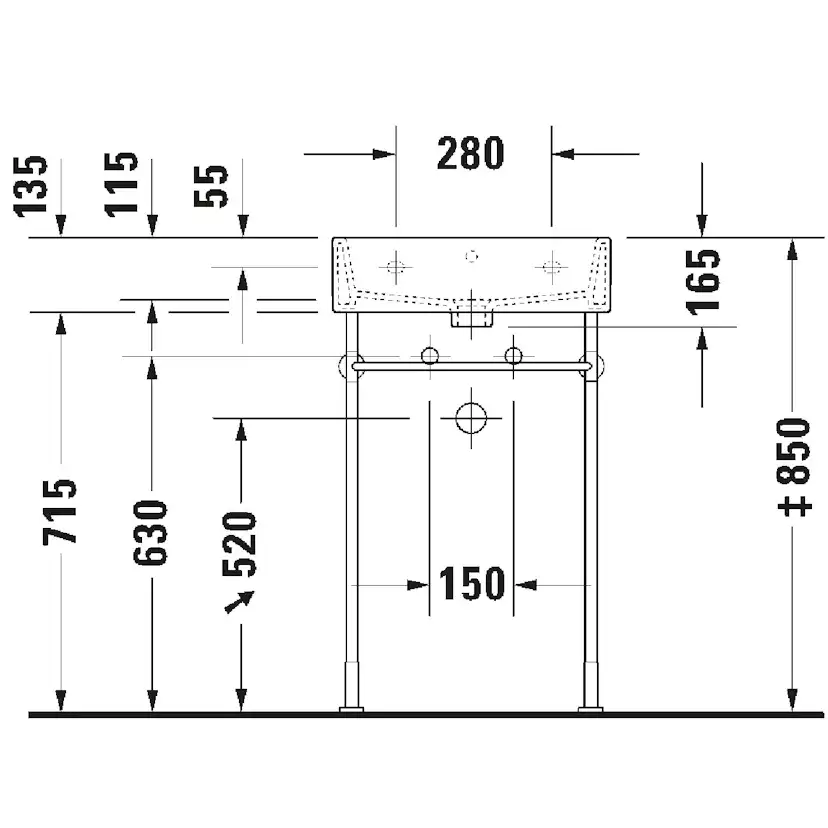 Benställning Duravit till Vero Air