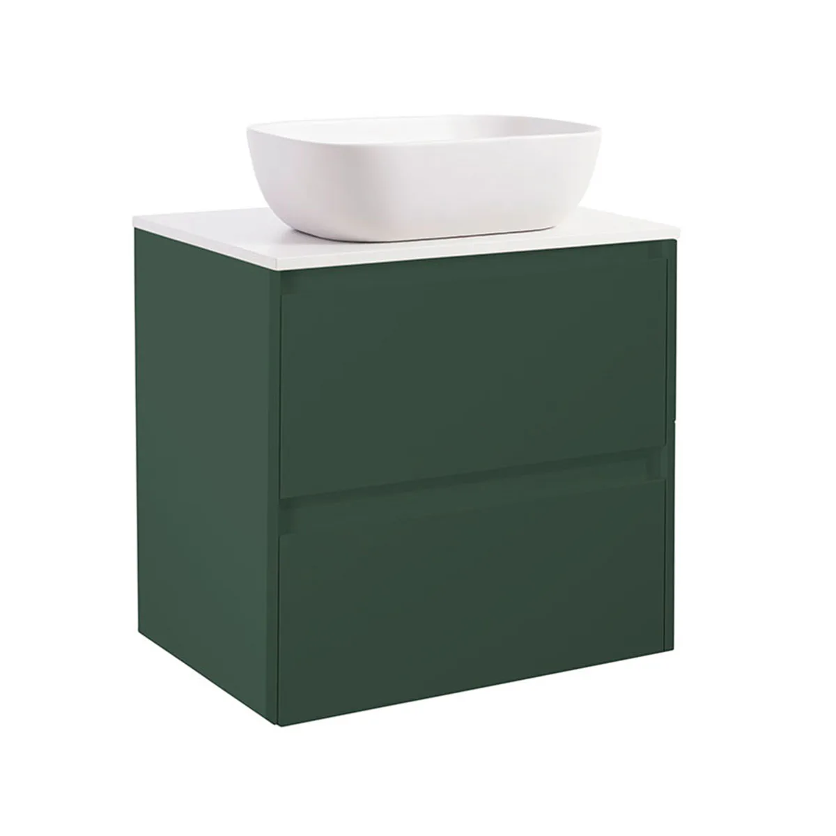 Tvättställsskåp Alterna Luxor med Bänkskiva Kvartskomposit och Rektangulärt Tvättställ