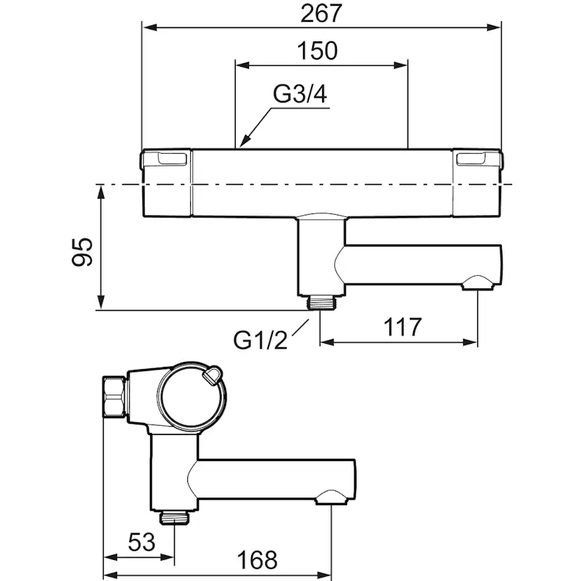 Badkarsblandare Mora MMIX II