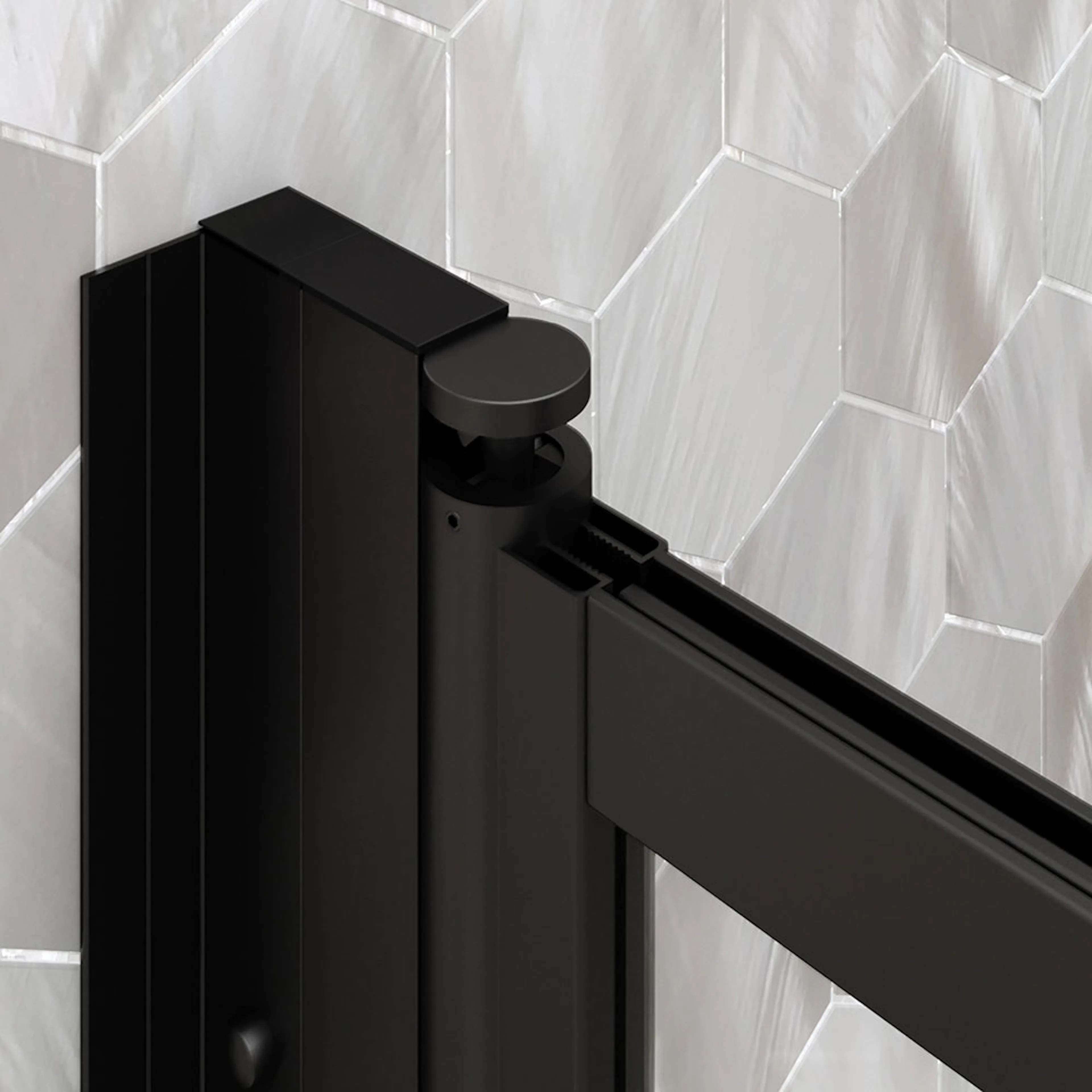 Distansprofil Hietakari för Duschvägg Bläk Vändbar/Vikbar Vit