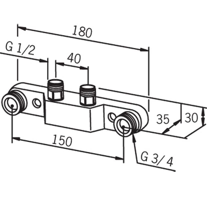 Blandarfäste Oras 40-150 cc