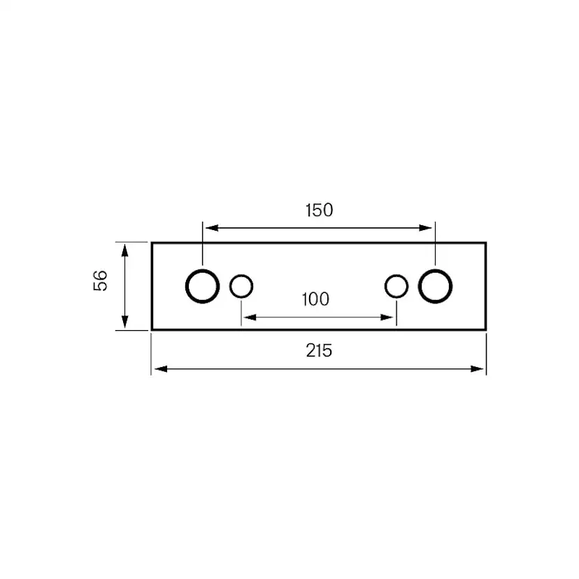 Blandarfäste Tapwell Level för Dold Rördragning 150 cc Krom