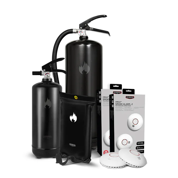 Brandskydd Housegard Lilla Villapaketet Black Design