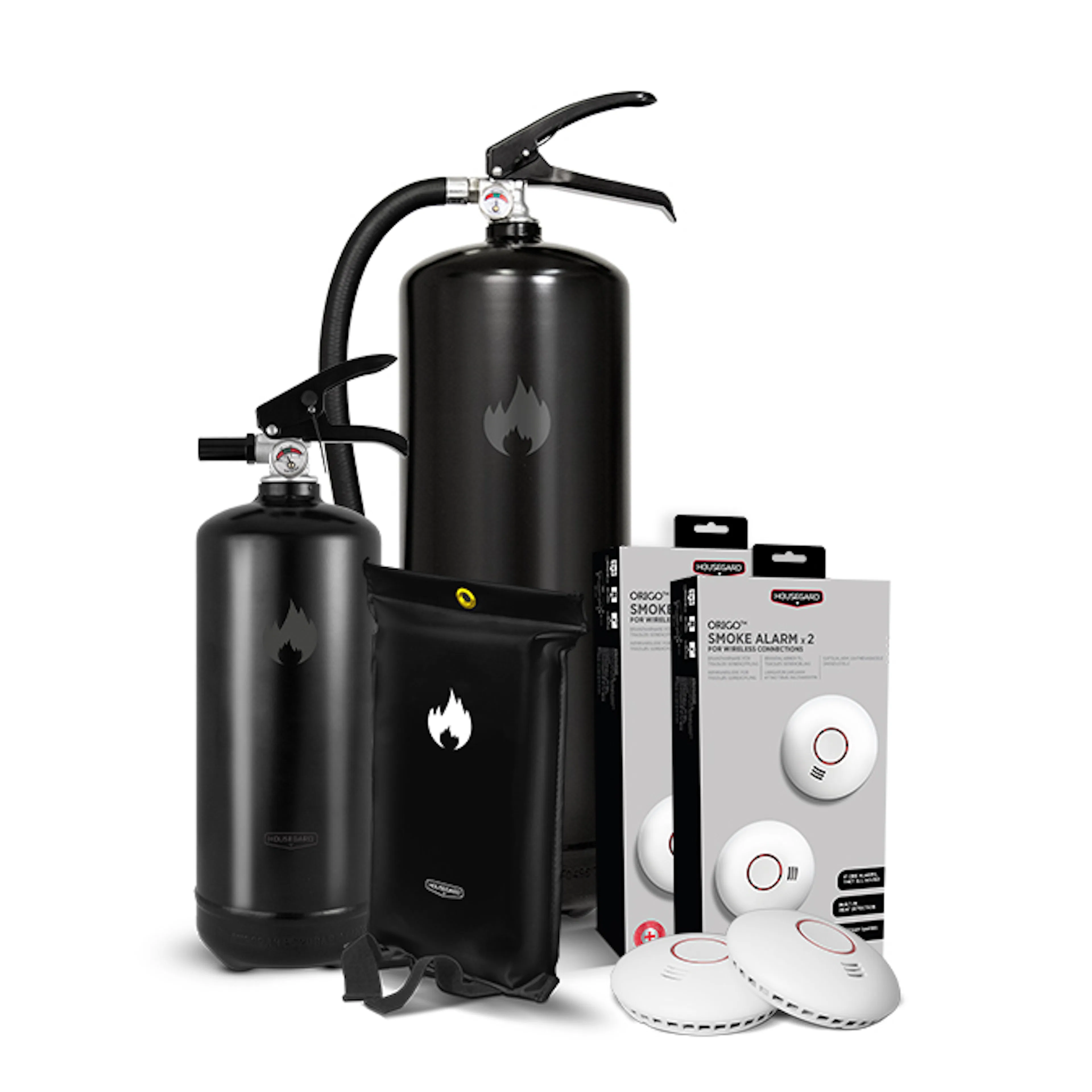 Brandskydd Housegard Lilla Villapaketet Black Design