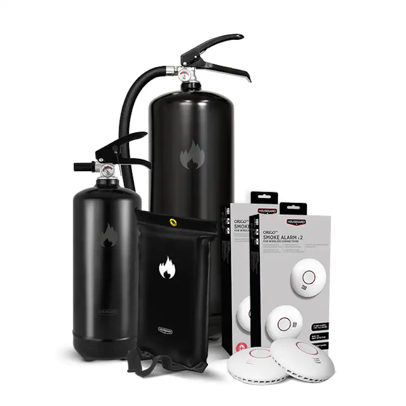 Brandskydd Housegard Lilla Villapaketet Black Design