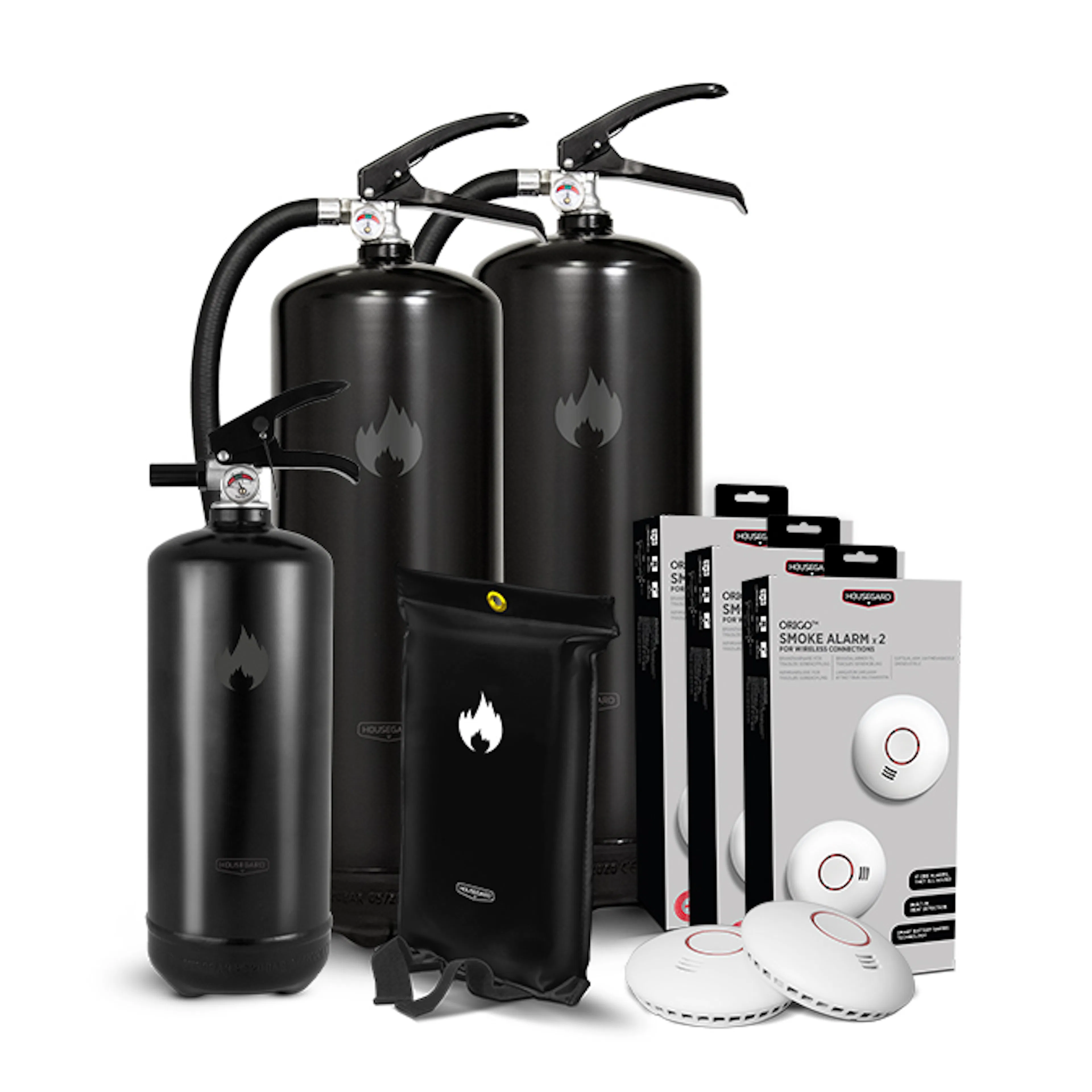 Brandskydd Housegard Stora Villapaketet Black Design