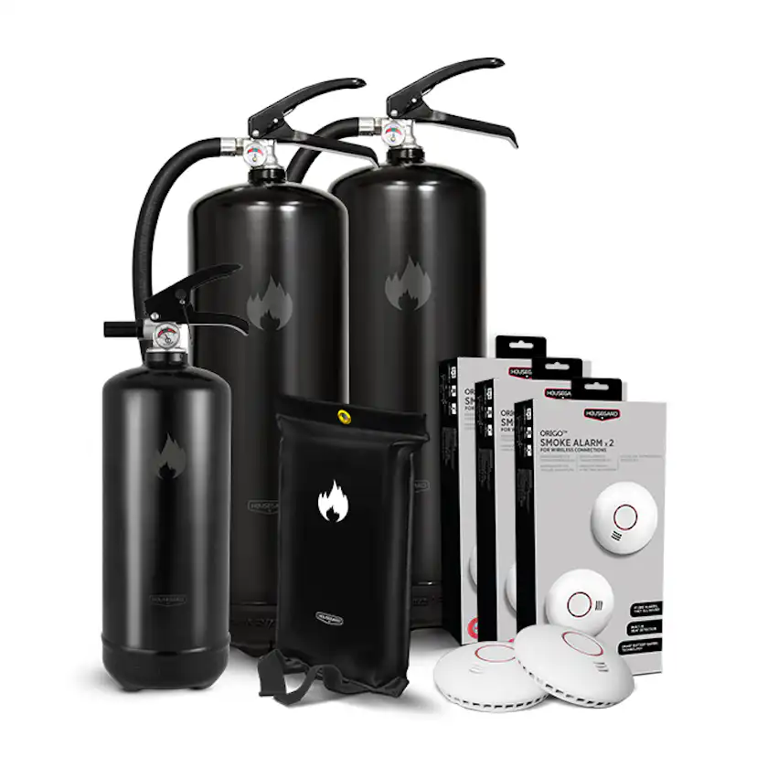 Brandskydd Housegard Stora Villapaketet Black Design