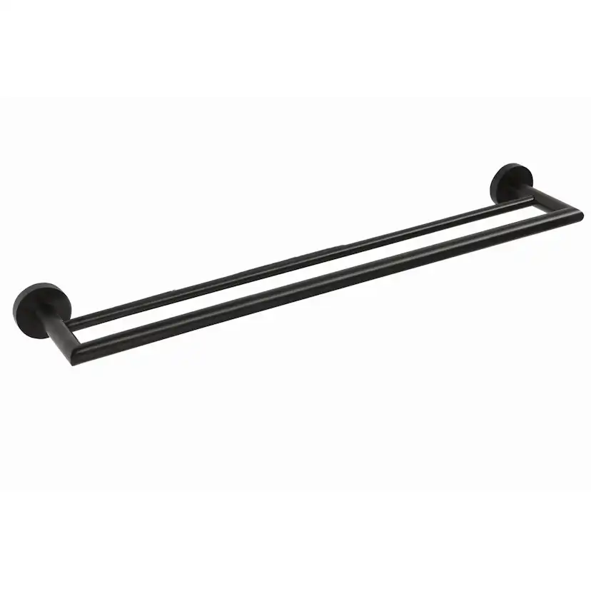 Handduksstång Duschbyggarna Black Dubbel