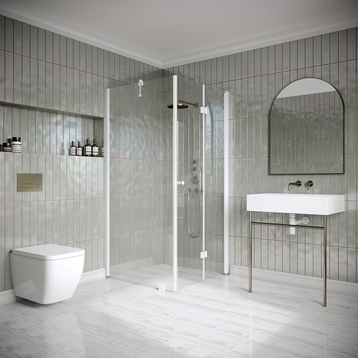 Duschhörn Hietakari Classic 147 Fast Vägg och Vikbar Dörr