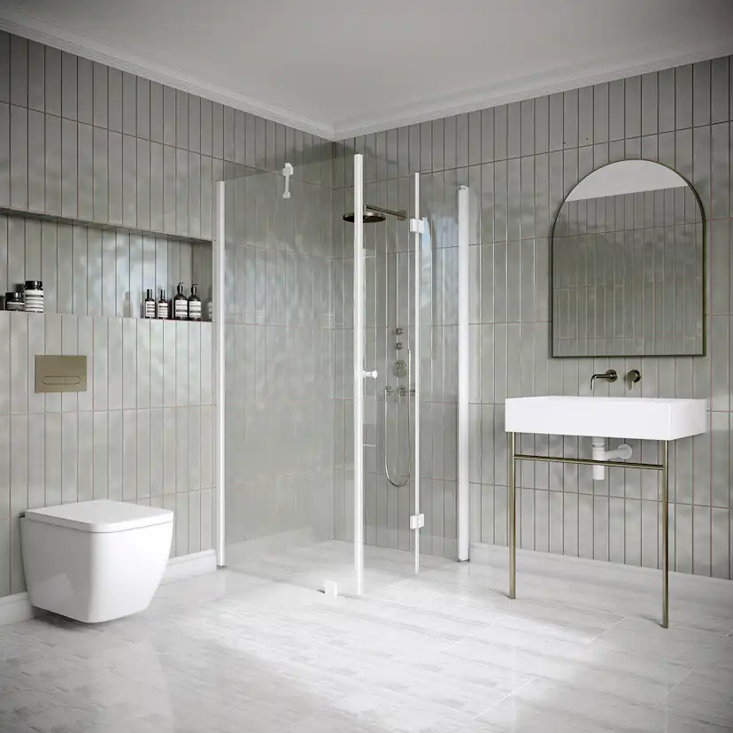 Duschhörn Hietakari Classic 147 Fast Vägg och Vikbar Dörr