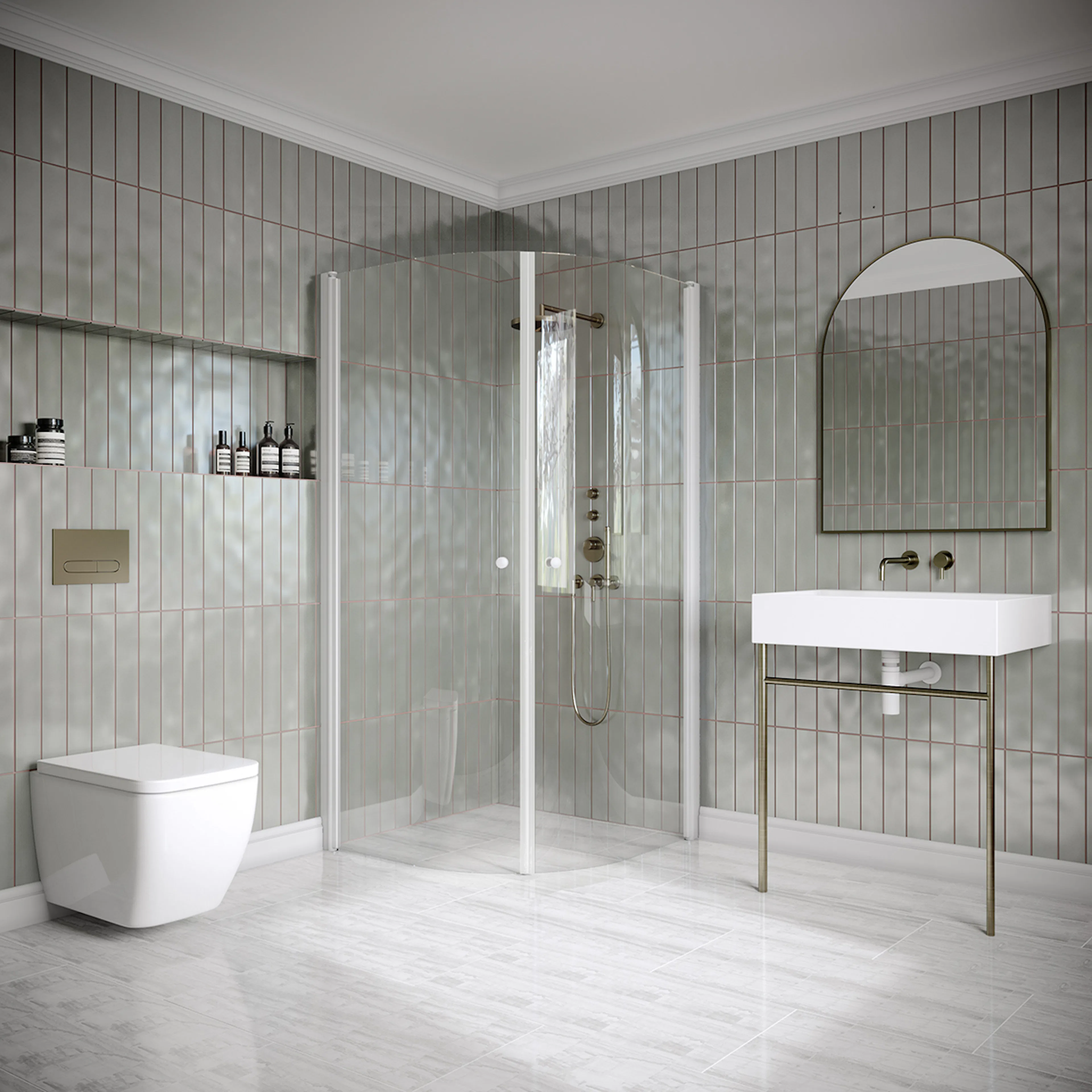 Duschhörn Hietakari Classic 155 Rund med Vändbara Dörrar