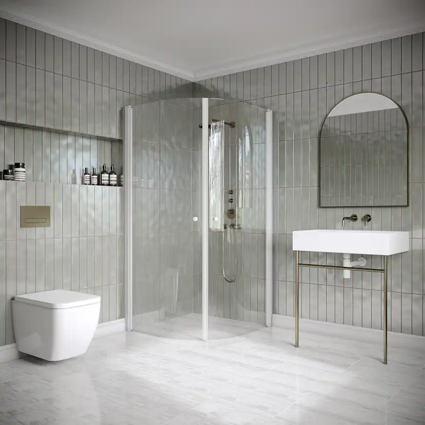 Duschhörn Hietakari Classic 155 Rund med Vändbara Dörrar