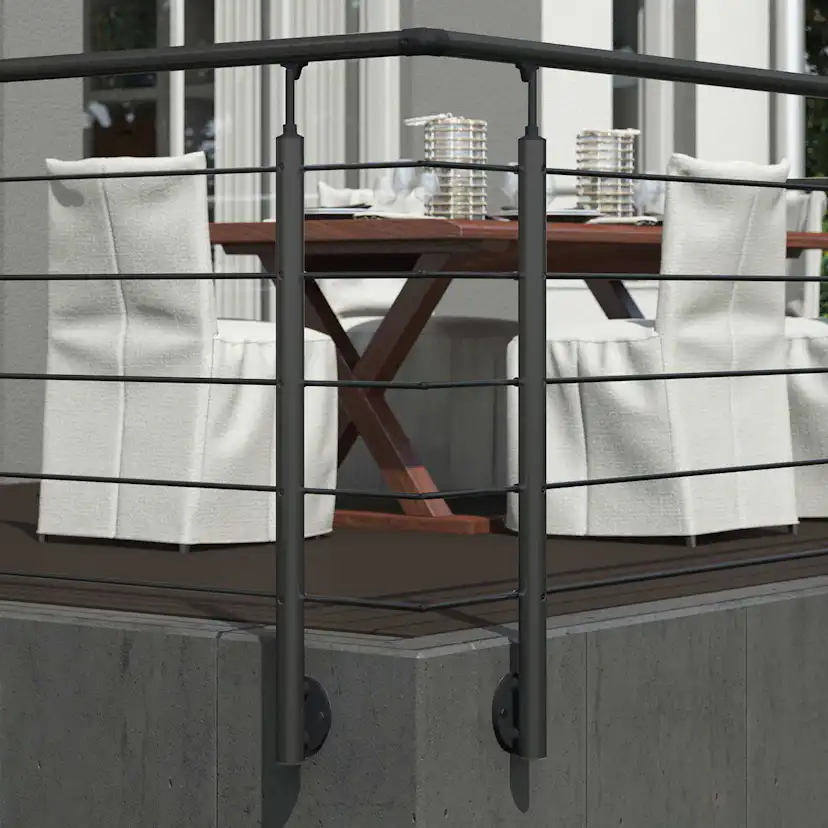 Räcke Dolle Clean Black Väggmonterat