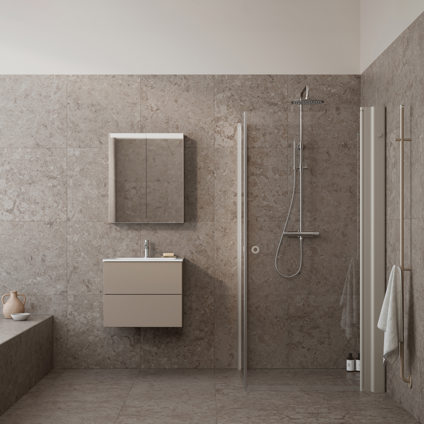 Möbelpaket INR Core Solid med Spegelskåp Stage Plus