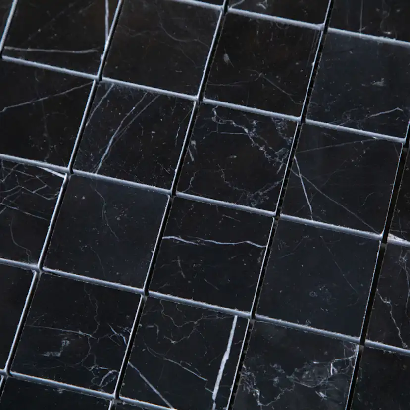 Natursten ArtStone Nero Marquina Polerad 5x5 cm