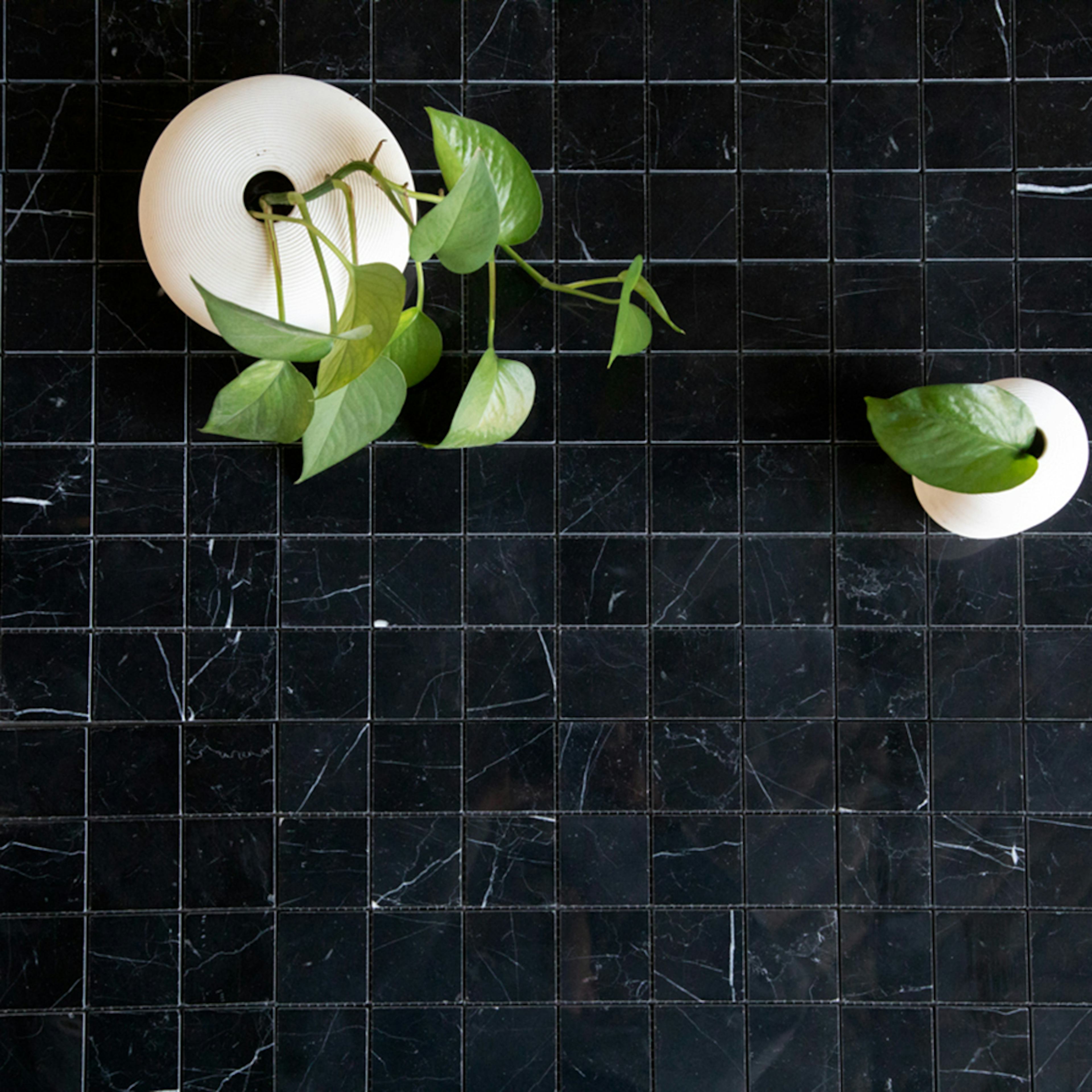 Natursten ArtStone Nero Marquina Polerad 5x5 cm