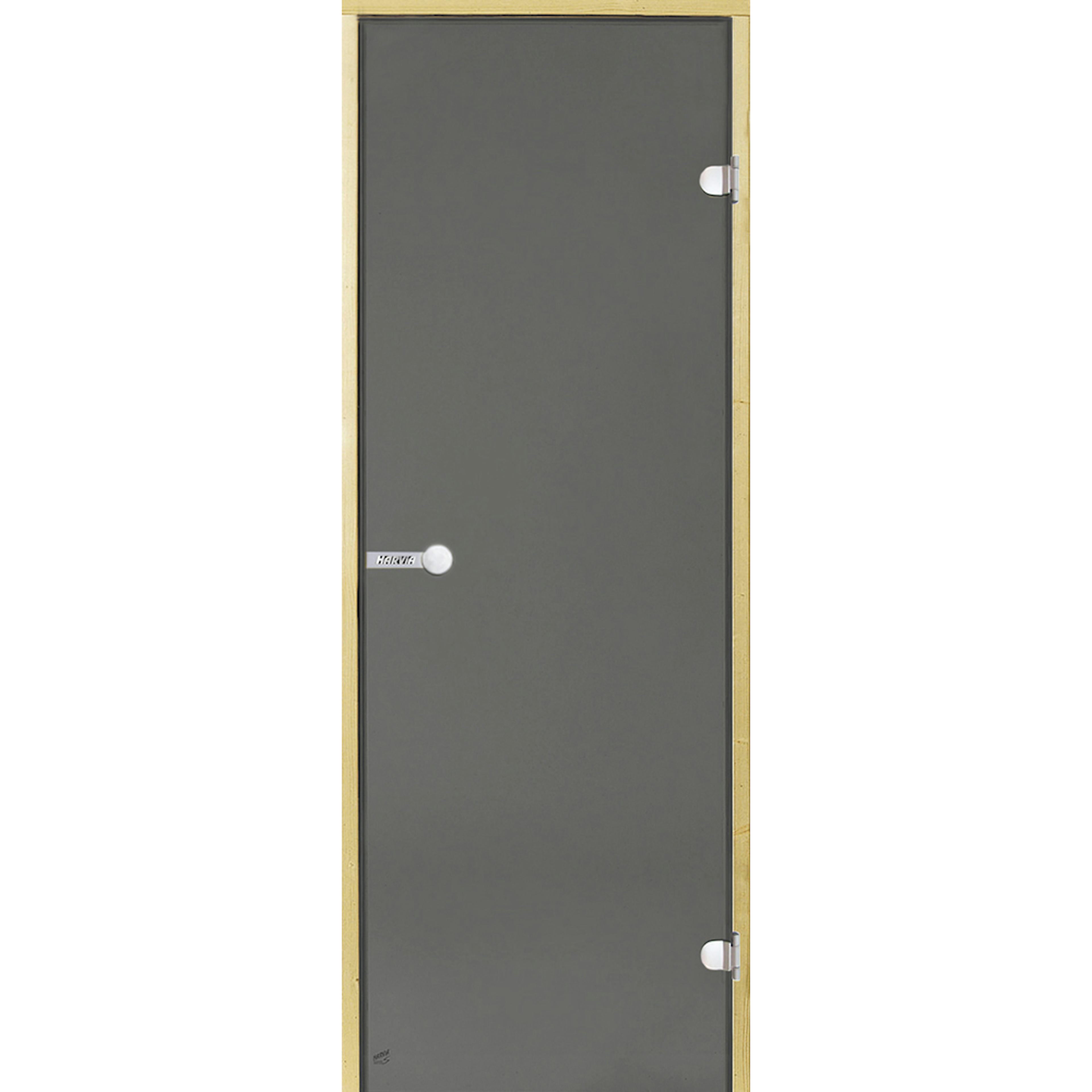 Glasdörr Harvia Rökgrå med Furukarm 7x19