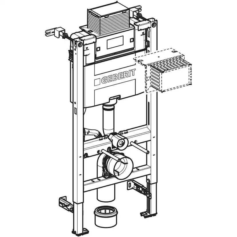 WC-fixtur Geberit Omega 98 cm för Inbyggnad