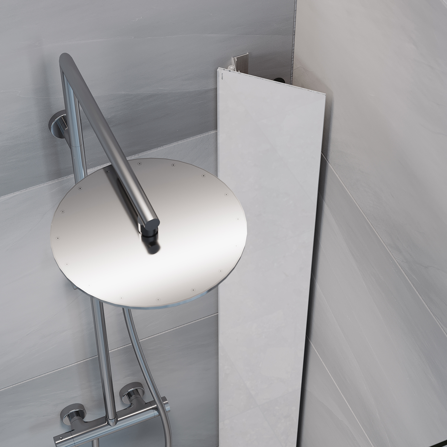 Duschhylla Macro Design Hide för Hörn