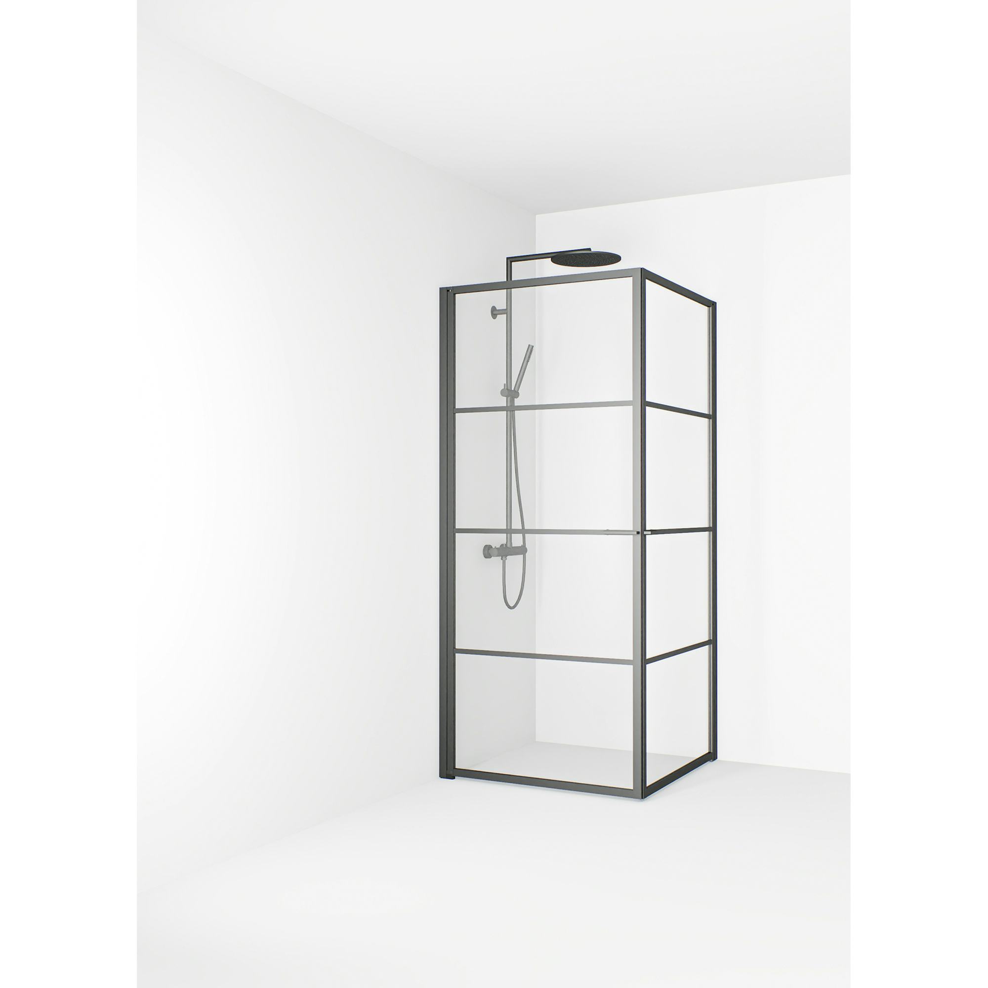 Duschhörn Macro Design Empire Hörna Klarglas Med Spröjs