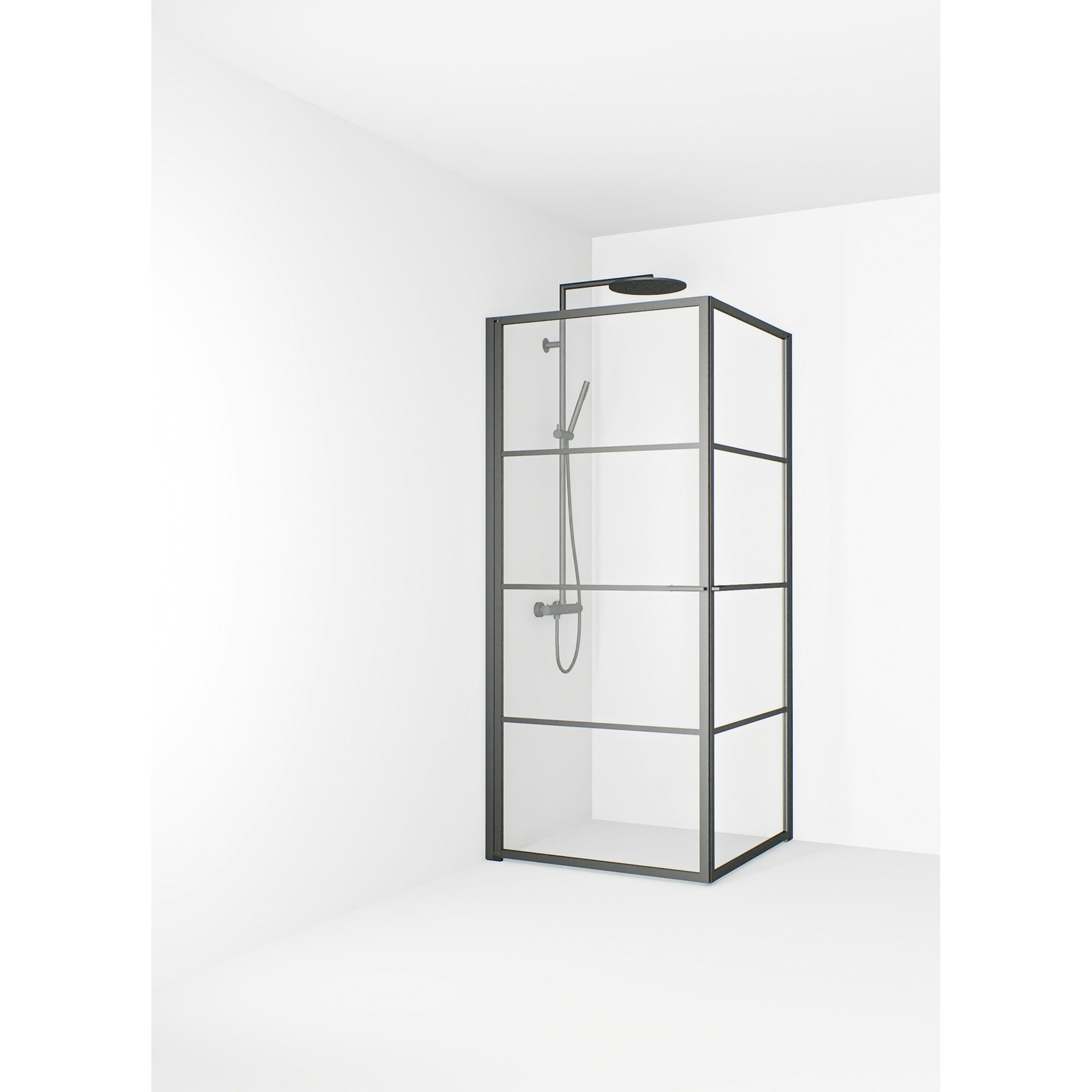 Duschhörn Macro Design Empire Hörna Klarglas Med Spröjs