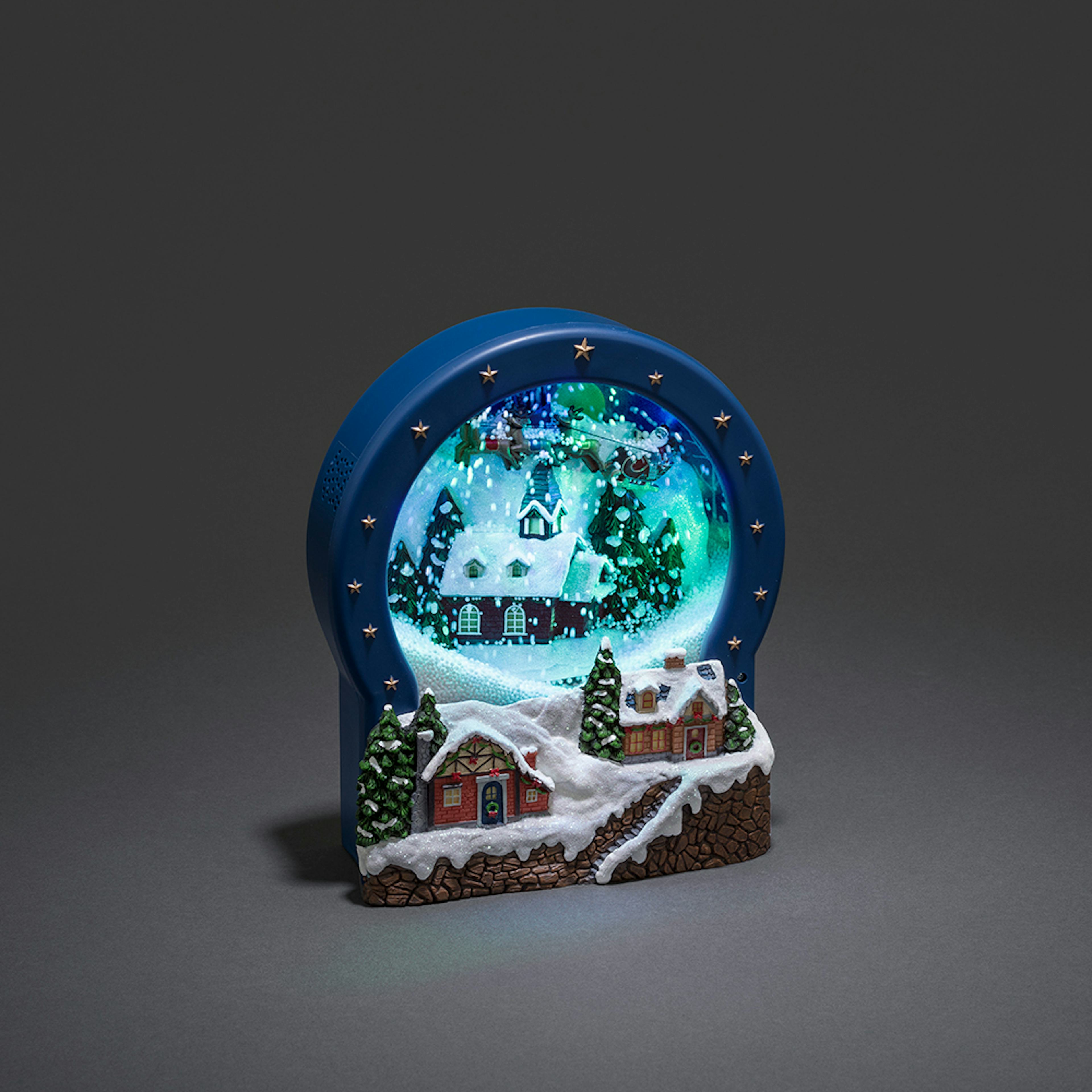 Julby Gnosjö Konstsmide Hus med Snöfall