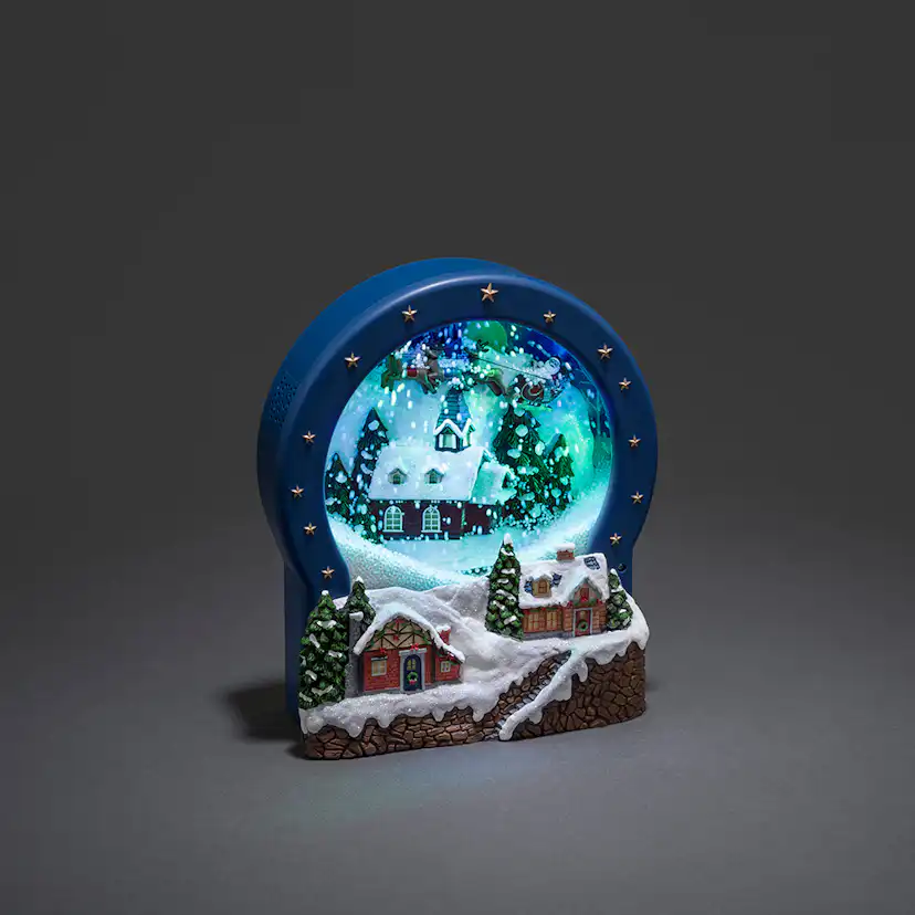 Julby Gnosjö Konstsmide Hus med Snöfall