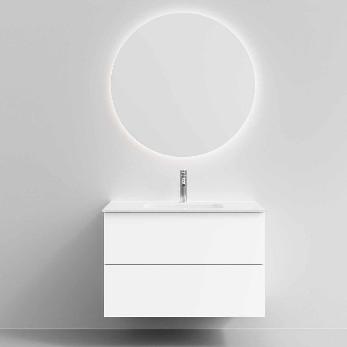 Tvättställsskåp Temal Astra med Tvättställ Onni och Spegel Halo