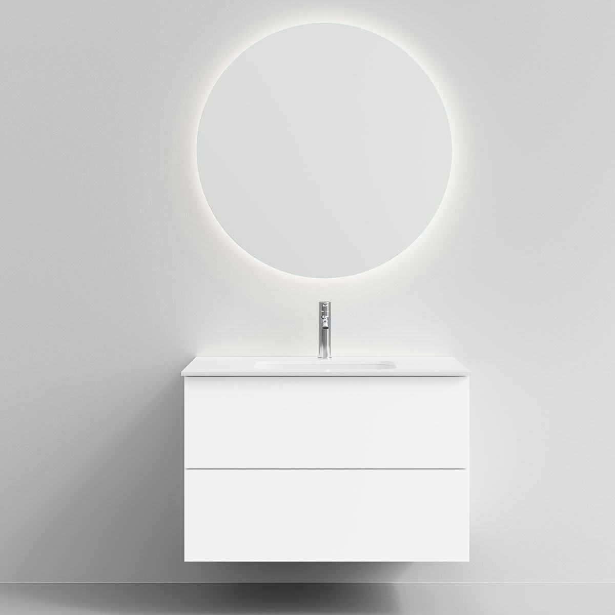 Tvättställsskåp Temal Astra med Tvättställ Onni och Spegel Halo