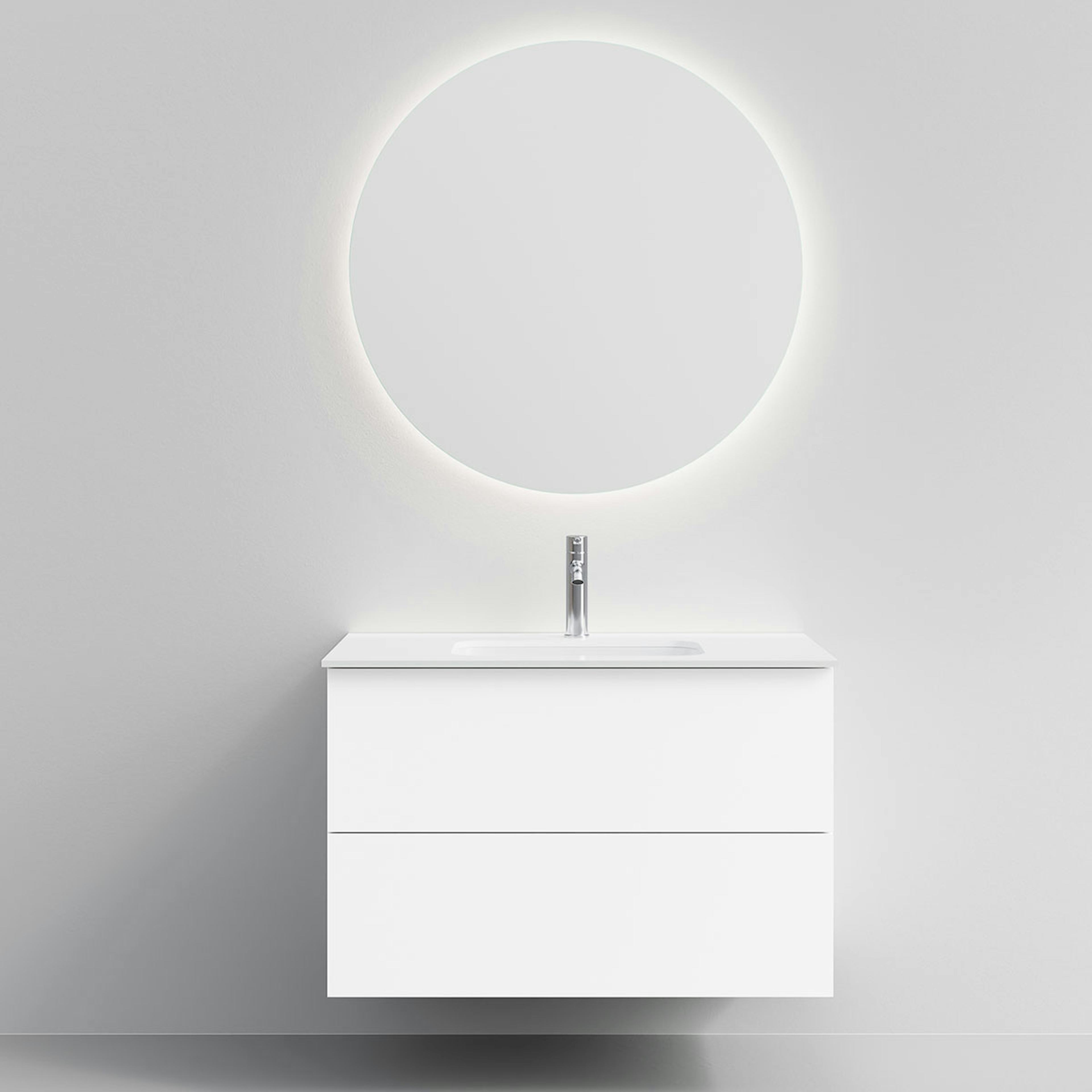 Tvättställsskåp Temal Astra med Tvättställ Onni och Spegel Halo