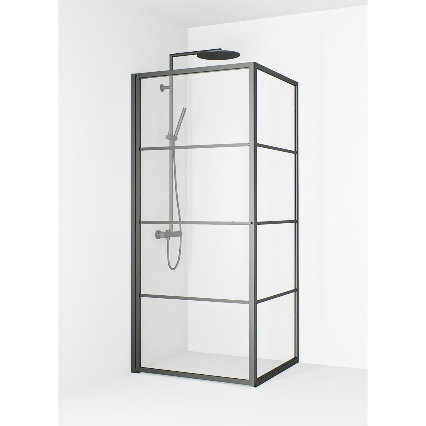 Duschhörn Macro Design Empire Swing Klarglas med Spröjs