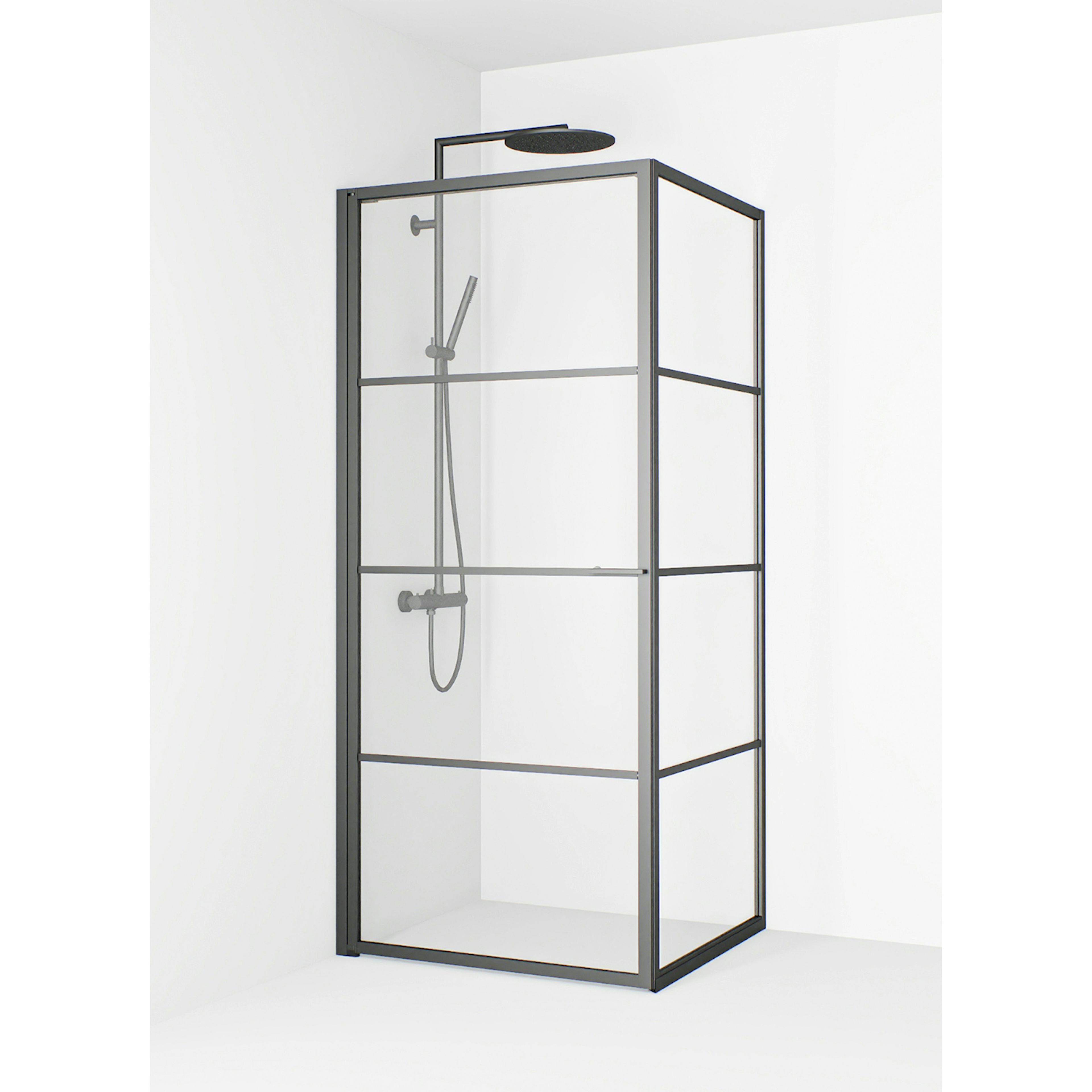 Duschhörn Macro Design Empire Swing Klarglas med Spröjs