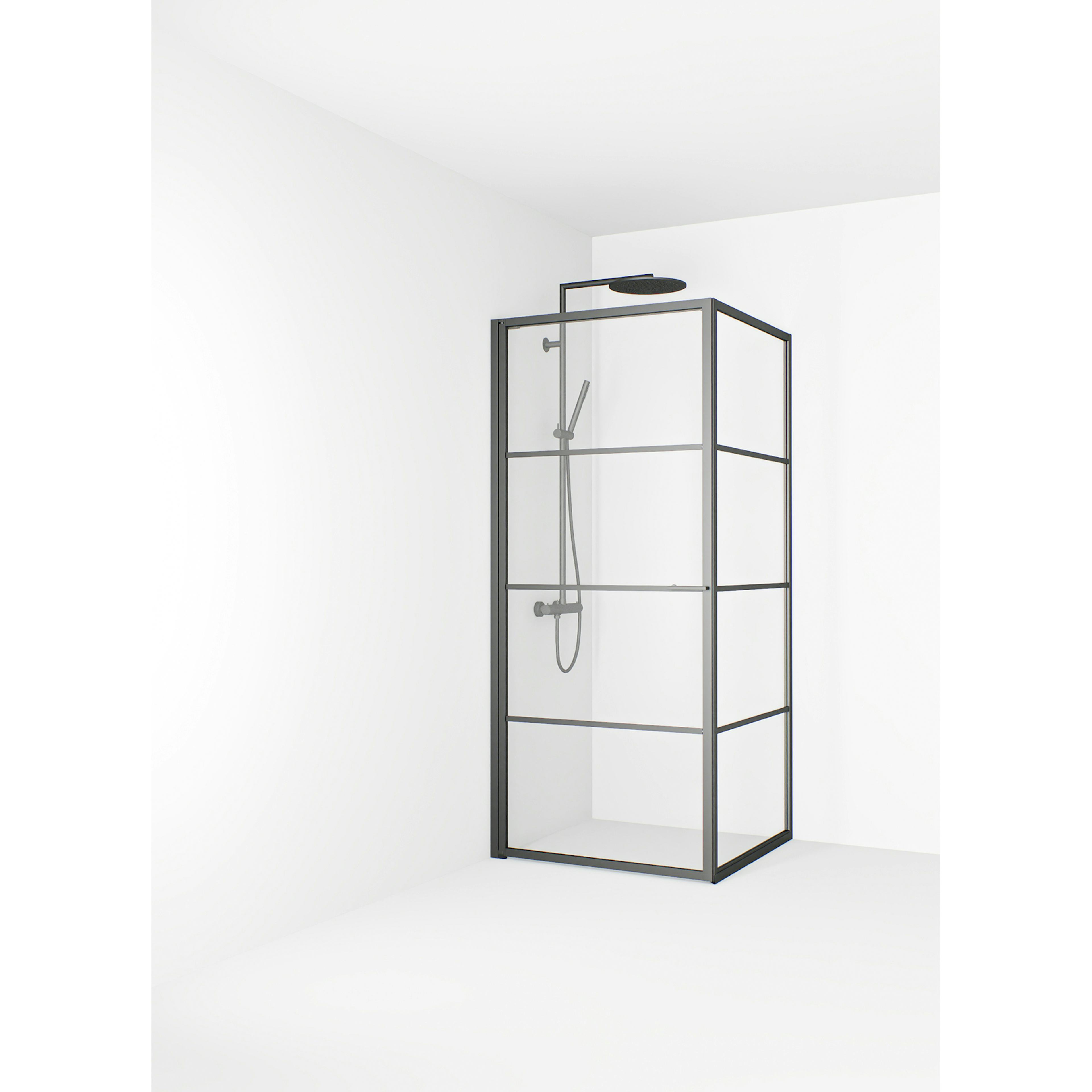 Duschhörn Macro Design Empire Swing Klarglas med Spröjs