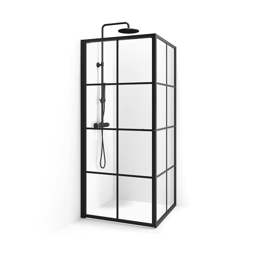 Duschhörn Macro Design Empire Swing Klarglas med Spröjs