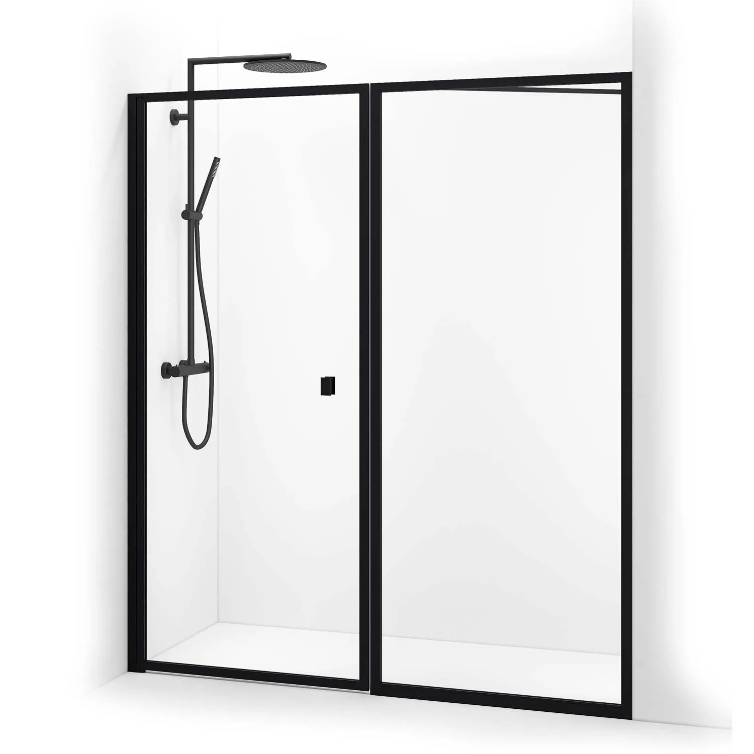 Duschdörr Macro Design Empire Swing Nisch Klarglas