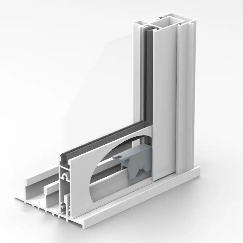 Skjutfönster Landskap med Panelvägg Stadig Sommar