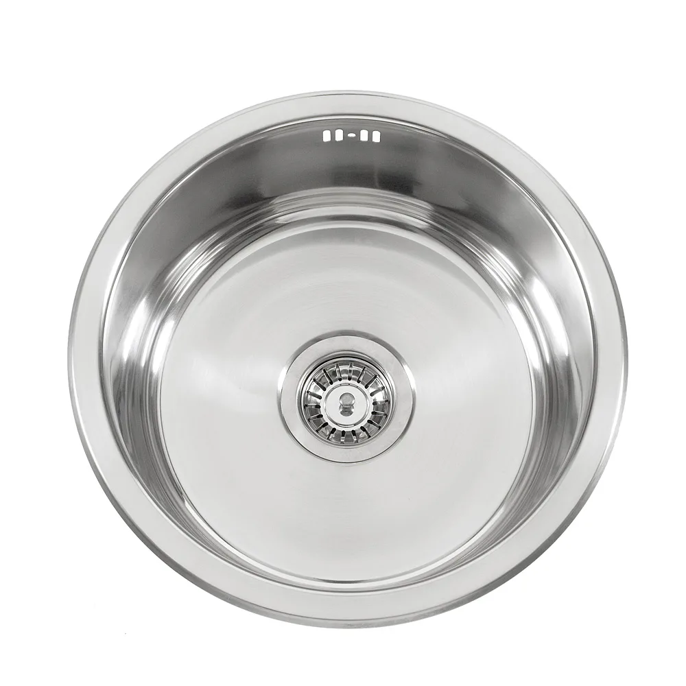 Diskho Nordic Tech Rubin NDR 370 Rostfri Enkel Rund med Korgventil & Vattenlås