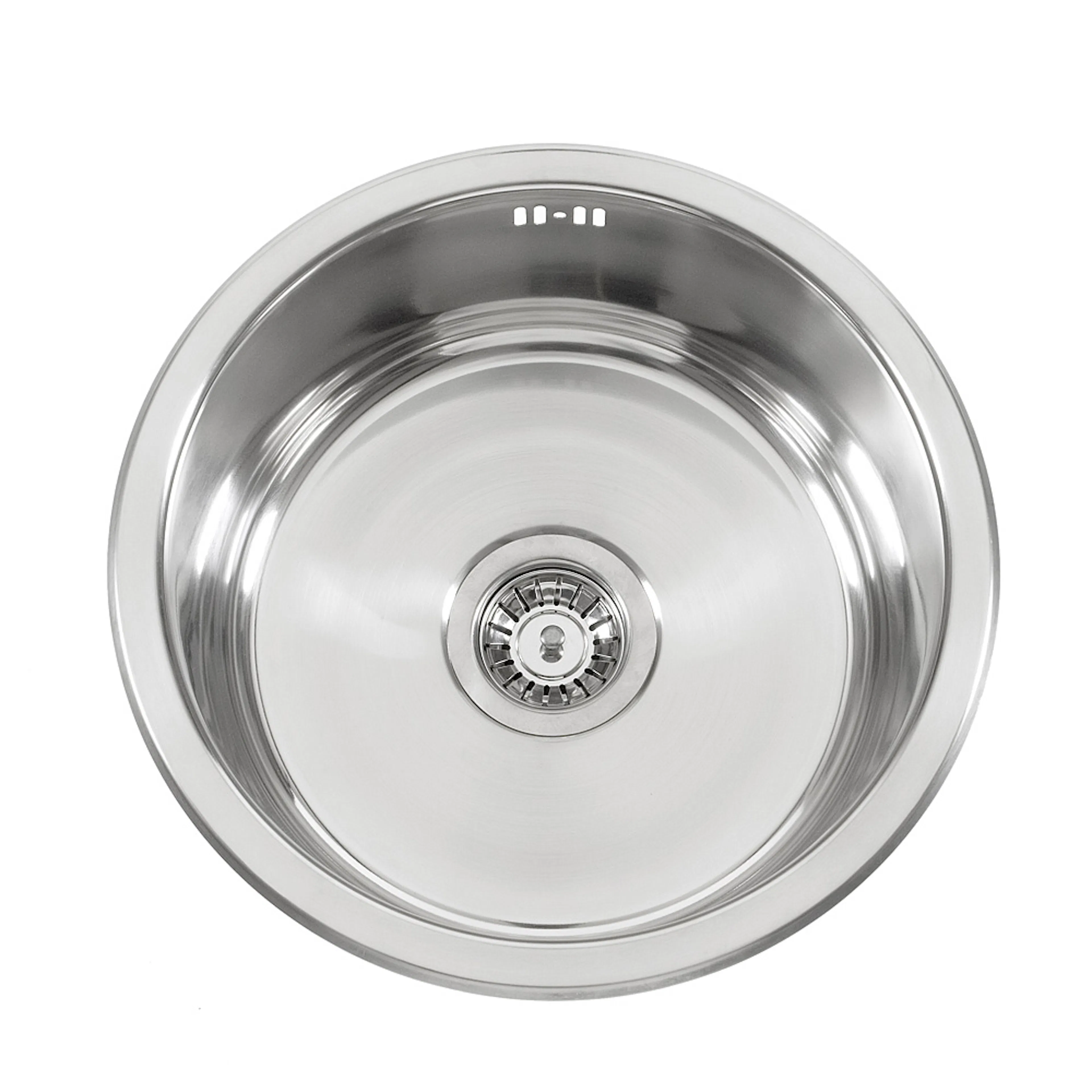 Diskho Nordic Tech Rubin NDR 370 Rostfri Enkel Rund med Korgventil & Vattenlås