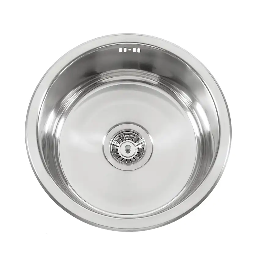 Diskho Nordic Tech Rubin NDR 370 Rostfri Enkel Rund med Korgventil & Vattenlås