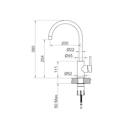 Anslutningsslang köksblandare Anslutningsslang köksblandare
