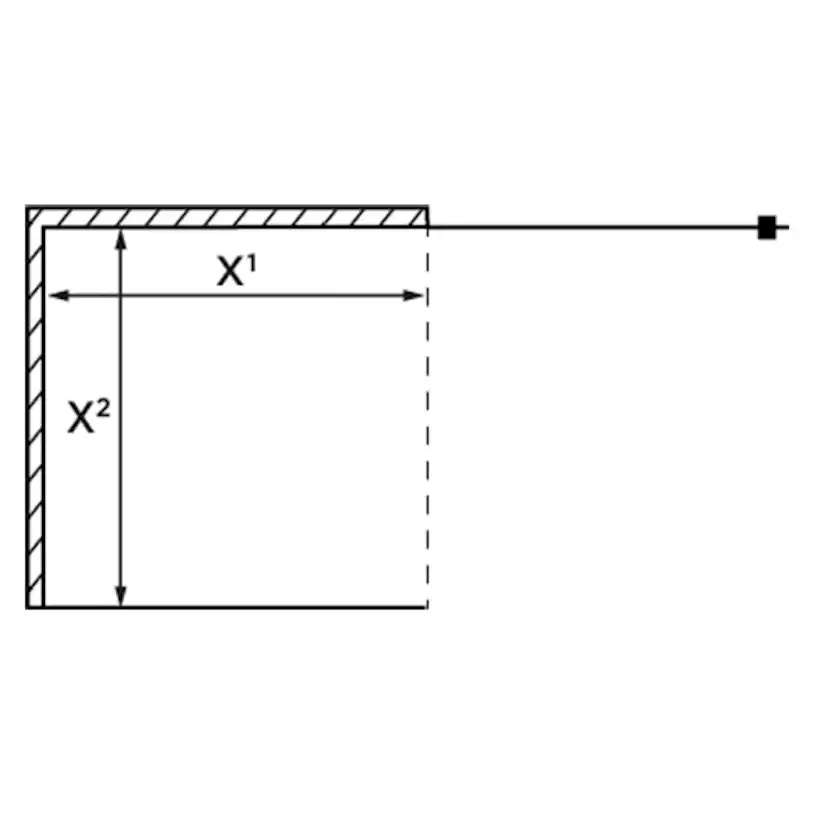 Duschhörn Strømberg Lucca 135 Fastvägg med Dörr