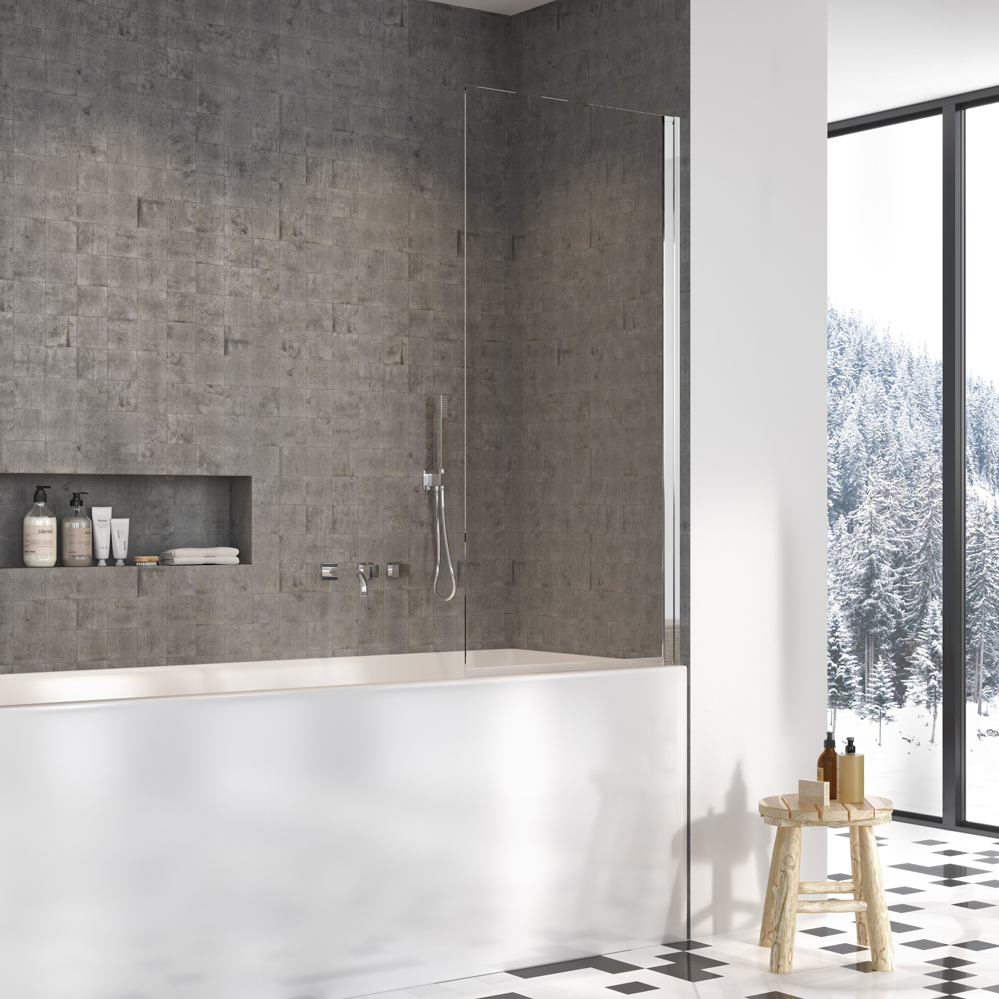 Badkarsvägg Strømberg Noma 70