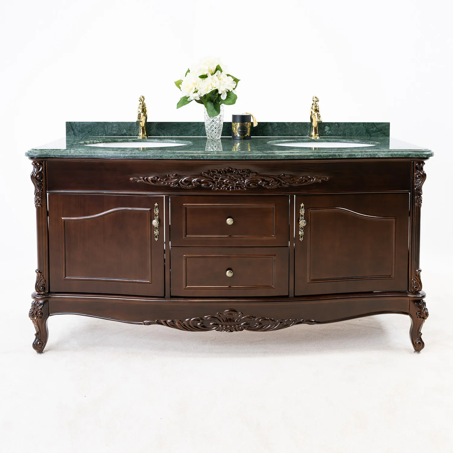 Tvättställsskåp Vesani Ottawa Dubbel Grön Marmor